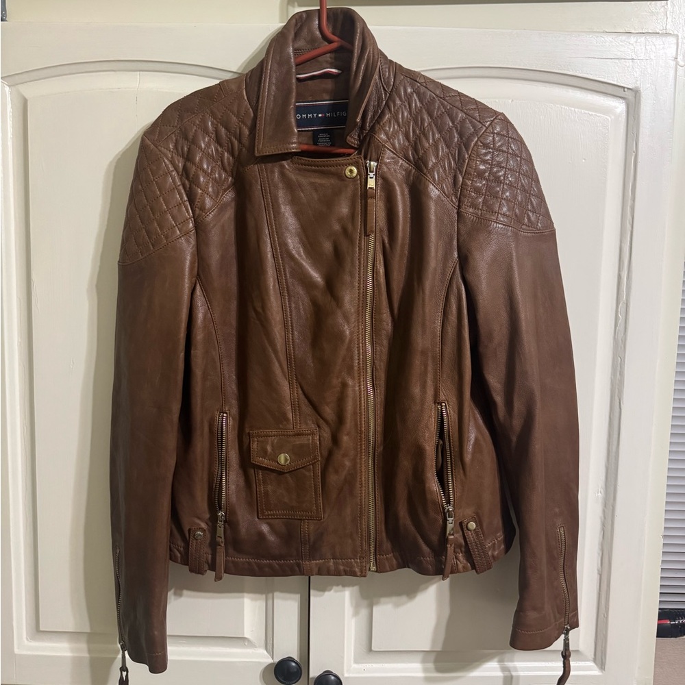 Tommy Hilfiger Brown Leather Jacket